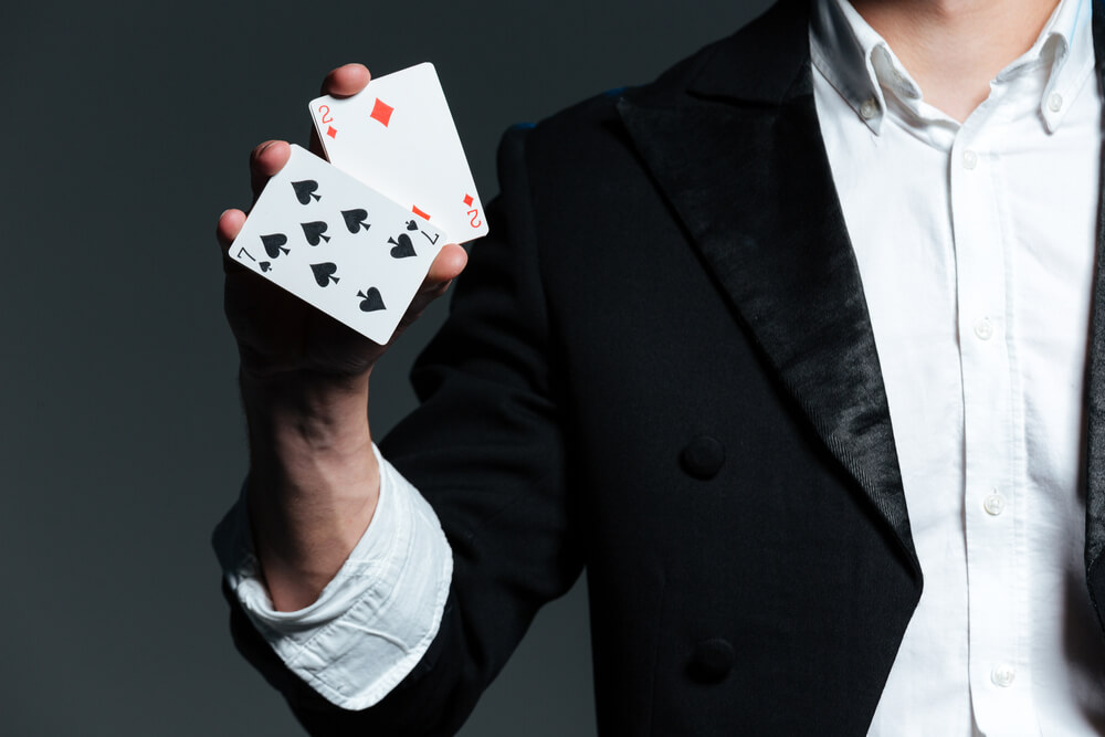 Magician with cards